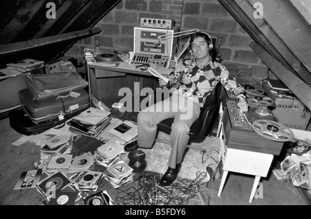 Disc Jockey: Tony Blackburn seen here at home with family. S74-5269-003 Stock Photo