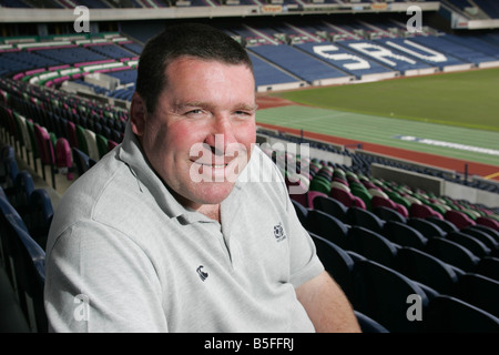 Scotland U19 Rugby coach Peter Wright at Murrayfield stadium in Edinburgh Stock Photo