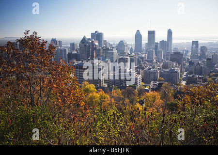 Montreal downtown from the Mount Royal Stock Photo