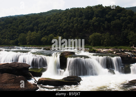 Sandstone Falls on the New River in West Virginia Stock Photo