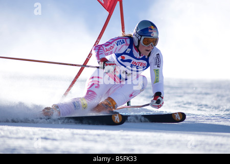 SOELDEN AUSTRIA OCT 25 Lindsey Vonn USA competing in the womens giant slalom race at the Rettenbach Glacie Stock Photo