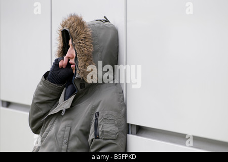young man using mobile phone Stock Photo