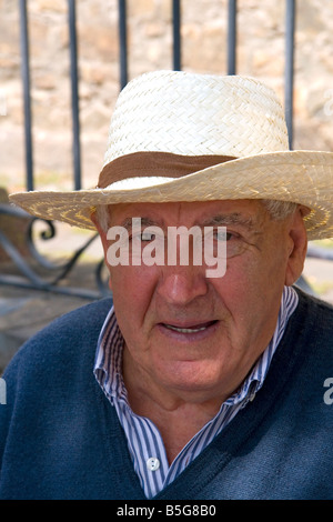 Spanish man in the town of Potes Liebana Cantabria northwestern Spain Stock Photo