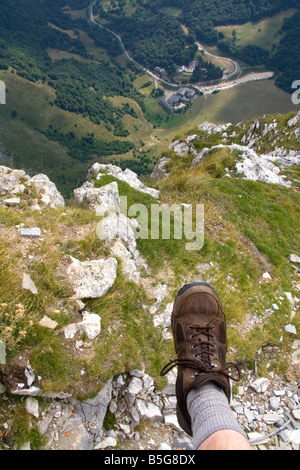 Hiking in the Picos de Europa at Fuente De Liebana Cantabria northwestern Spain Stock Photo