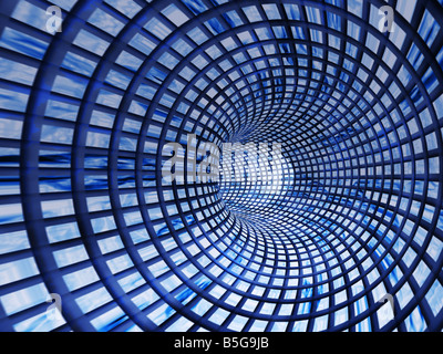 abstract a tunnel Background in the form of a square pattern Stock Photo