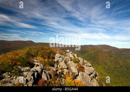 View of Old Rag Mountain from Thoroughfare Overlook, on Skyline Drive ...