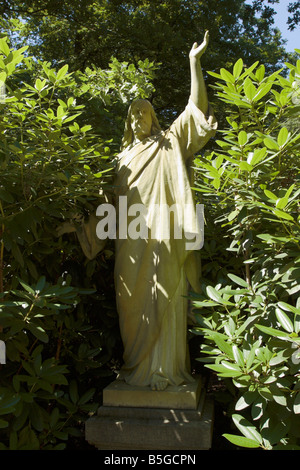 Statue at old cemetery more than 100 years old copyright expired Stock Photo