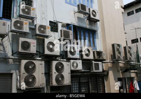 External condenser units for air conditioning installation Stock Photo ...