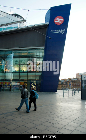 Network rail logo at Manchester Piccadilly station Stock Photo