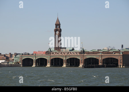 The Erie Lackawanna Railroad Terminal in Hoboken, New Jersey. Stock Photo