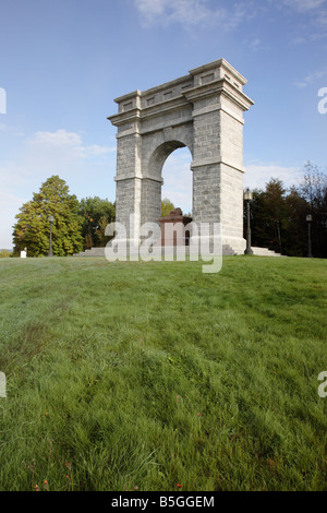 Tilton Arch Park during the autumn months Located in Northfield New Hampshire USA Stock Photo