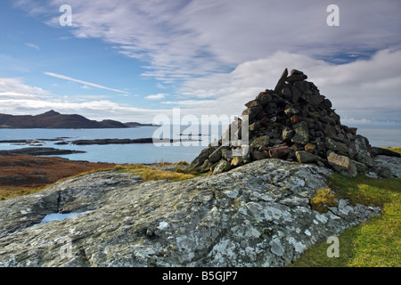 Ardnamurchan Point and Lighthouse From the Cairn at Sanna Point West Coast of Scotland Stock Photo