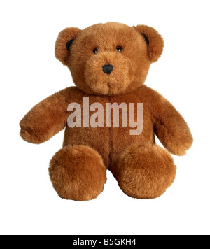 brown teddy bear sitting Stuffed animal Stock Photo
