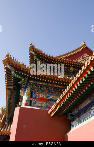 Palace roof detail, The Forbidden City, Beijing Stock Photo