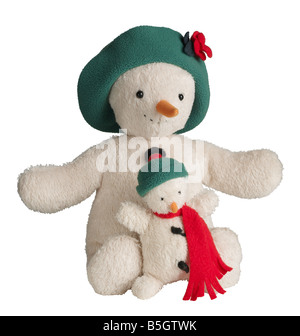 Snow Mommy & Baby Stuffed animal Stock Photo