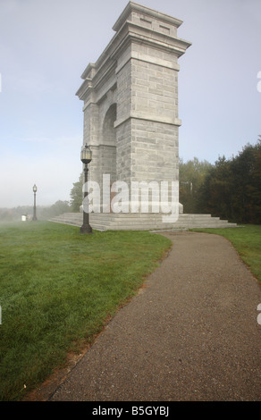 Tilton Arch Park during the autumn months Located in Northfield New Hampshire USA Stock Photo