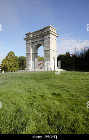 Tilton Arch Park during the autumn months Located in Northfield New Hampshire USA Stock Photo