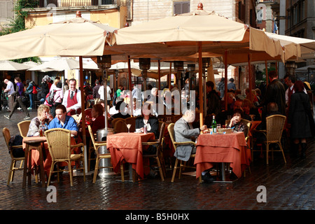 Restaurant outside in the Piazza Della Rotonda Rome Italy Stock Photo