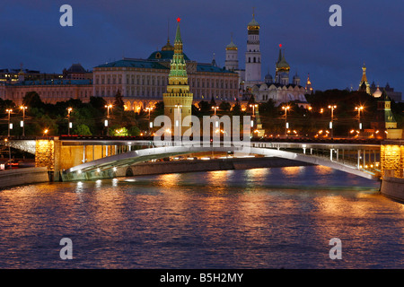 Kremlin at night Moscow Russia Stock Photo