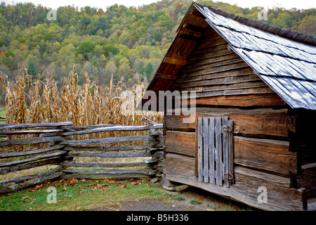 Mountain Farm Museum in the Great Smoky Mountain National Park Stock Photo