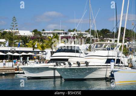 dh Marina PUERTO CALERO LANZAROTE Luxury Yachts berthed at marina Stock Photo