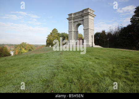 Tilton Arch Park during the autumn months Located in Northfield New Hampshire USA Stock Photo