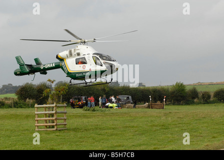 Great North Air Ambulance in action Stock Photo