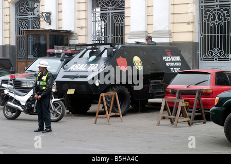 Police Vehicle, Lima, Peru Stock Photo - Alamy