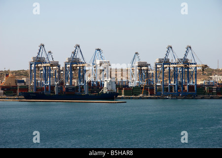 'Freeport Malta' Container Port in Malta. Stock Photo