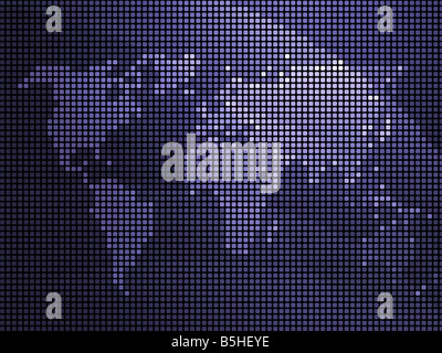 Map of the world in mosaic tiled style Stock Photo - Alamy