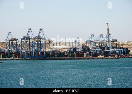 Malta container port Stock Photo - Alamy