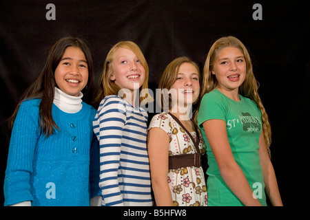 USA AMERICA OREGON A children s choir sings an old folk song at a rehersal in Bend Oregon Stock Photo