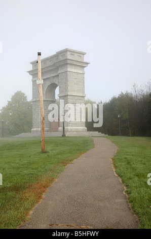 Tilton Arch Park during the autumn months Located in Northfield New Hampshire USA Stock Photo