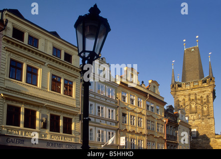 Mala Strana or Little Quarter Bridge Tower in Prague Czech Republic Stock Photo