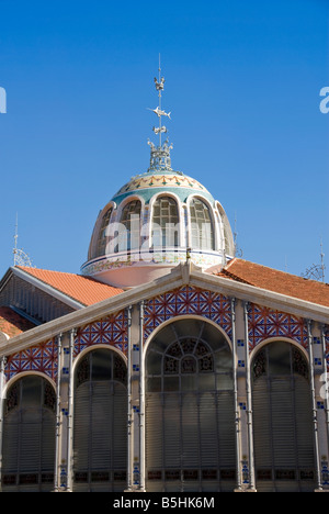 Exterior of the central fish market Mercado Central in the historical city centre of Valencia Spain Stock Photo