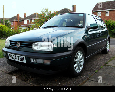 The Mk3 GTi, built to last, pocket rocket, solid motoring, enthusiasts, boy racer, two-bar grille, black wheel arches, bumper extension, hot hatch. Stock Photo