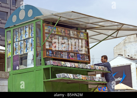 Media Stand in Central Sofia the capital of Bulgaria Stock Photo