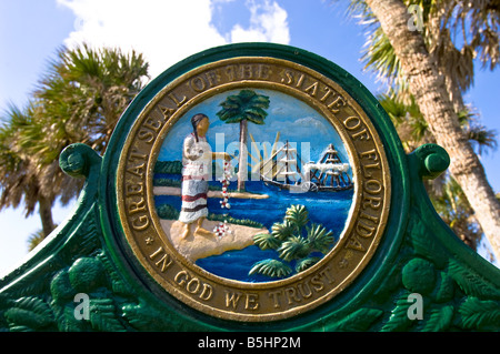 United States Of America Florida 'Great Seal of the State of Florida' Stock Photo