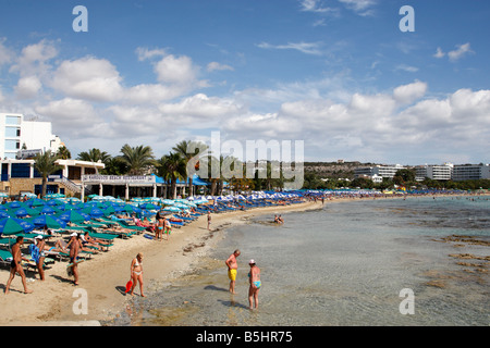 view along the main beach agia napa cyprus mediterranean Stock Photo