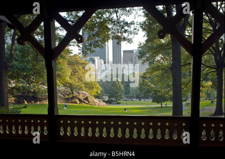 Central park from the loggia of the Dairy visitor centre Stock Photo