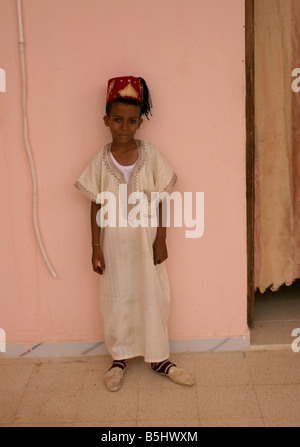 Boy in his Circumcision robe Stock Photo