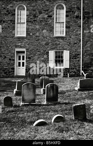 Old church graveyard in Chadds Ford Pennsylvania.. Stock Photo