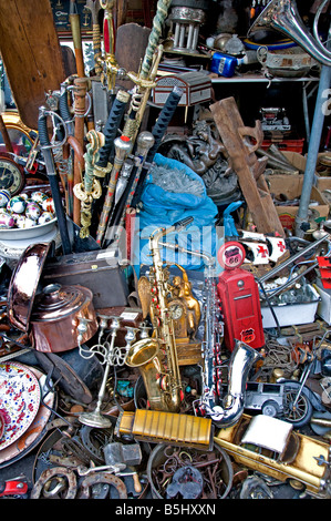 Flea market Plateia Avissynias Monastiraki is a flea market in the old town of Athens Stock Photo