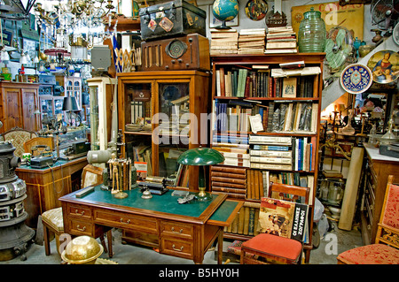 Flea market Plateia Avissynias Monastiraki is a flea market in the old town of Athens Stock Photo