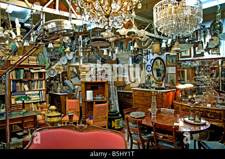 Flea market Plateia Avissynias Monastiraki is a flea market in the old town of Athens Stock Photo