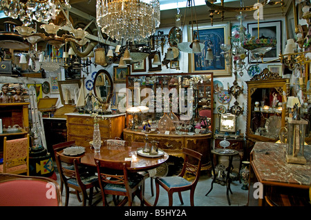 Flea market Plateia Avissynias Monastiraki is a flea market in the old town of Athens Stock Photo