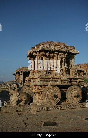 vittala temple of hampi famous stone chariot or ratha Stock Photo