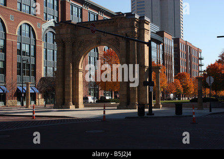 Union Station Arch, Mcferson Commons park, Columbus Ohio Stock Photo