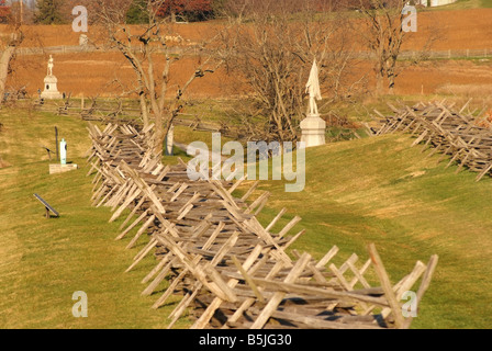 Antietam National Battlefield National historic Park Washington County Maryland Bloody Lane Stock Photo