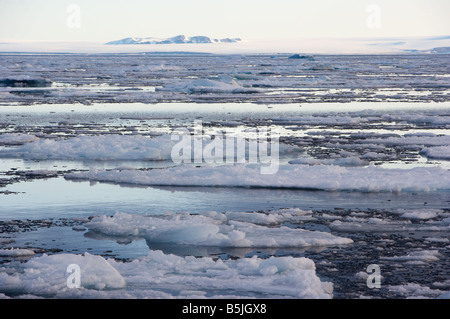 Drift ice in fjord Stock Photo